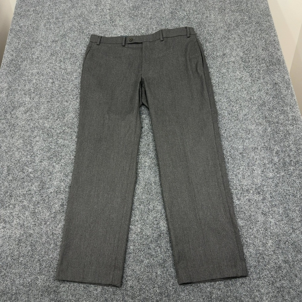 Lauren Ralph Lauren Dress Pants Men 36‎ Grey Polyester Blend Flat Front Classic